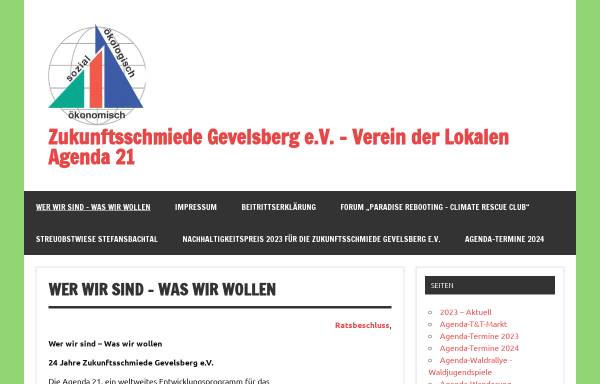 Vorschau von www.zukunftsschmiedegevelsberg.de, Zukunftsschmiede Gevelsberg e. V.