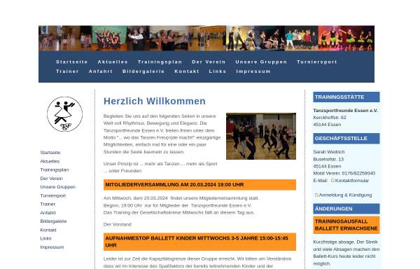 Vorschau von www.tanzsportfreunde-essen.de, Tanzsportfreunde Essen e.V.