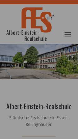 Vorschau der mobilen Webseite www.aes-essen.de, Albert-Einstein-Realschule Rellinghausen