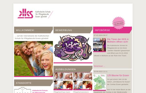 Vorschau von www.kks-essen.de, Katholische Schule für Pflegeberufe Essen gGmbH