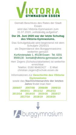 Vorschau der mobilen Webseite www.viktoriaschule-essen.de, Viktoriaschule