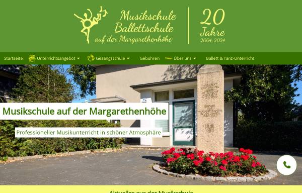 Vorschau von www.musik-ballett.de, Musik- und Ballettschule Essen - Margarethenhöhe