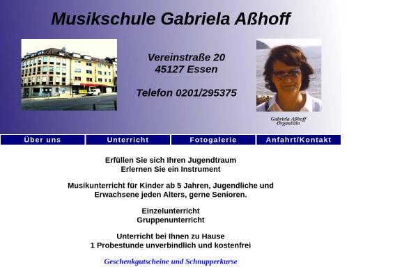 Vorschau von www.musikschule-gabriela-asshoff.de, Musikschule Gabriela Asshoff