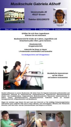 Vorschau der mobilen Webseite www.musikschule-gabriela-asshoff.de, Musikschule Gabriela Asshoff
