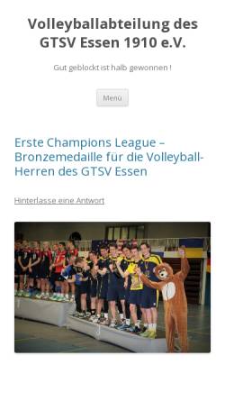 Vorschau der mobilen Webseite deafvolleyessen.de, Gehörlosen-Turn- und Sportverein 1910 Essen e.V., Abteilung Volleyball