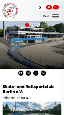 Vorschau der mobilen Webseite www.src-berlin.de, SRC Skate- und Rollsportclub Berlin e.V.