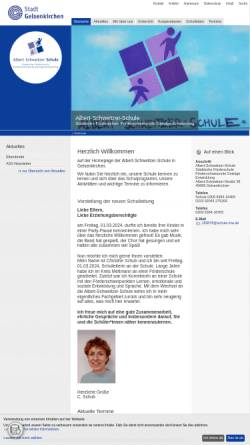 Vorschau der mobilen Webseite www.albert-schweitzer-schule-gelsenkirchen.de, Albert-Schweitzer-Schule