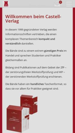 Vorschau der mobilen Webseite www.castell-verlag.de, Castell Verlag, Inh. Elke Herbsthofer