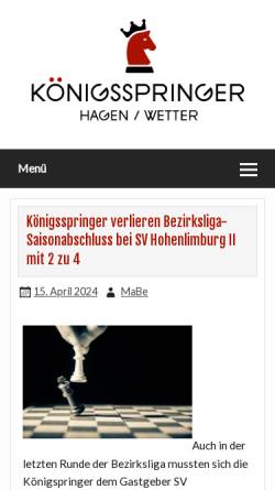 Vorschau der mobilen Webseite ksp-hagen.de, Königsspringer Hagen/Wetter