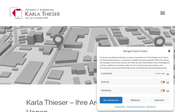 Vorschau von www.karla-thieser.de, Architektur + Stadtplanung Karla Thieser