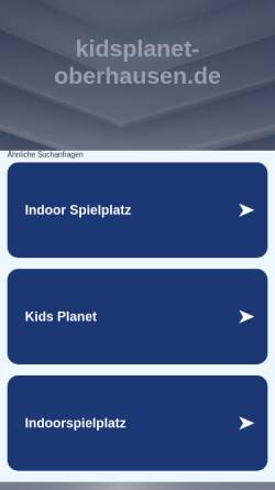 Vorschau der mobilen Webseite www.kidsplanet-oberhausen.de, Kidsplanet Oberhausen