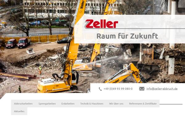 Vorschau von zeller-abbruch.de, Abbruch-Baggerbetrieb Robert Zeller