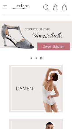 Vorschau der mobilen Webseite shop.tricot.de, Tricot