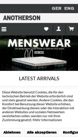 Vorschau der mobilen Webseite www.volls.de, Volls Menswear