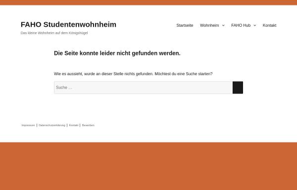 Vorschau von www.faho.rwth-aachen.de, FAHO-Studentenwohnheim
