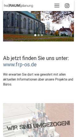 Vorschau der mobilen Webseite freiraumplanung.oswebsites.de, Freiraumplanung Uwe Gernemann, Büro für Landschaftsarchitektur