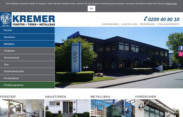 Vorschau von www.kremer-metallbau.de, Karl Kremer GmbH & Co. KG