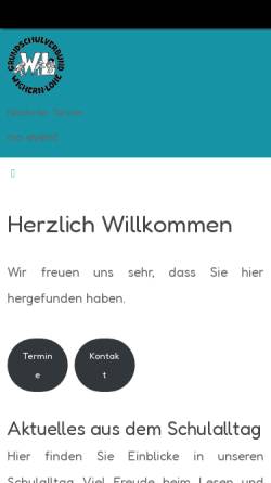 Vorschau der mobilen Webseite www.gsv-wichern-lohe.de, Wichern-Grundschule