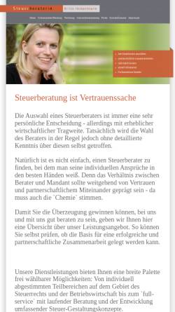 Vorschau der mobilen Webseite www.stb-hempelmann.de, Britta Hempelmann, Steuerberaterin