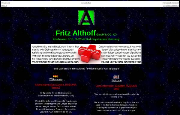 Vorschau von www.althoff.de, Fritz Althoff GmbH & Co. KG