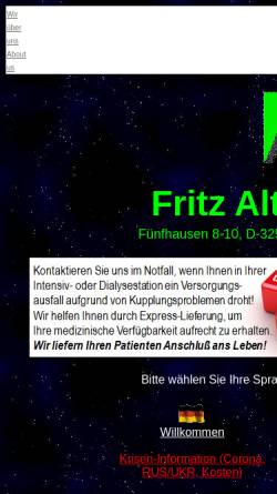 Vorschau der mobilen Webseite www.althoff.de, Fritz Althoff GmbH & Co. KG