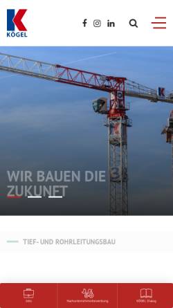 Vorschau der mobilen Webseite www.koegel-bau.de, Kögel Bau GmbH & Co. KG