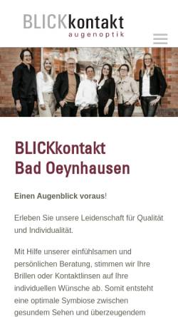 Vorschau der mobilen Webseite blicko.de, Blickkontakt Augenoptik Jens Dieker