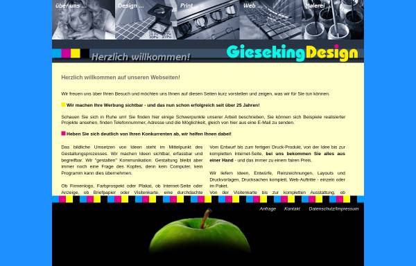 Vorschau von www.giesekingdruck.de, Druckerei Gieseking, Inh. M. Gieseking