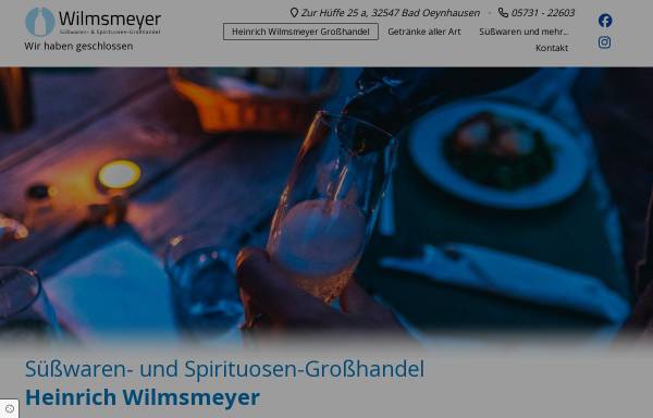 Vorschau von www.wilmsmeyer.de, Heinrich Wilmsmeyer, Inhaber Michael Tiede
