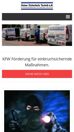 Vorschau der mobilen Webseite www.beiner.de, Beiner Sicherheitstechnik e.K.