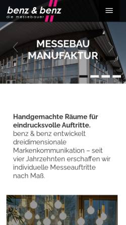 Vorschau der mobilen Webseite www.benz-benz.de, Benz & Benz GmbH & Co. KG