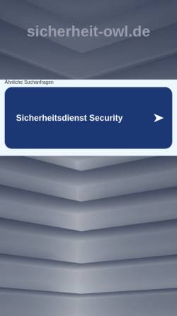 Vorschau der mobilen Webseite www.sicherheit-owl.de, Drees Sicherheit