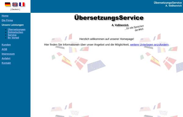 Vorschau von www.avosshenrich.de, Übersetzungsservice Voßhenrich