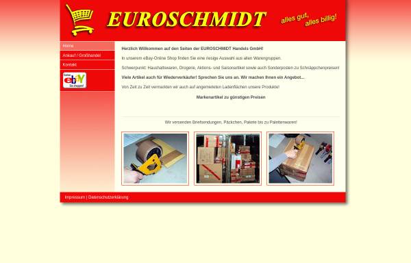 Vorschau von www.euroschmidt.de, Euroschmidt Handels-GmbH