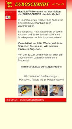 Vorschau der mobilen Webseite www.euroschmidt.de, Euroschmidt Handels-GmbH