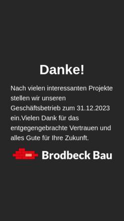 Vorschau der mobilen Webseite www.brodbeck-bau.de, Brodbeck Bau GbR