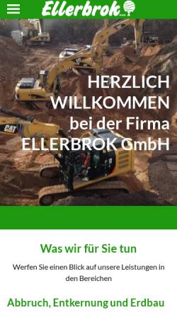 Vorschau der mobilen Webseite www.ellerbrok-abbruch.de, Ellerbrok Abbruch und Erdbau GmbH