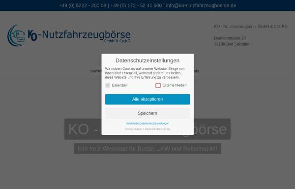 Vorschau von ko-nutzfahrzeugboerse.de, KO Nutzfahrzeugbörse GmbH