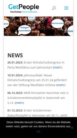 Vorschau der mobilen Webseite www.get-people.de, GetPeople