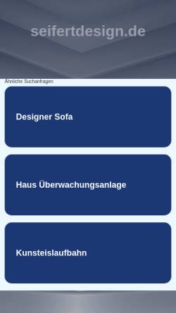 Vorschau der mobilen Webseite www.seifertdesign.de, Harald und Claudia Seifert, Dipl.-Designer (FH)