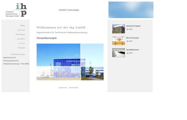 Vorschau von www.ihp-tga.de, Integrierte haustechnische Planungen GmbH