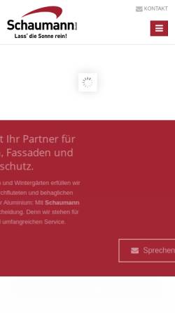 Vorschau der mobilen Webseite www.schaumann-fenster.de, Schaumann GmbH