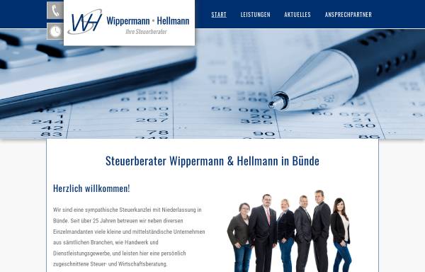 Vorschau von www.wh-steuerberater.de, Wippermann & Hellmann GbR - Steuerberater