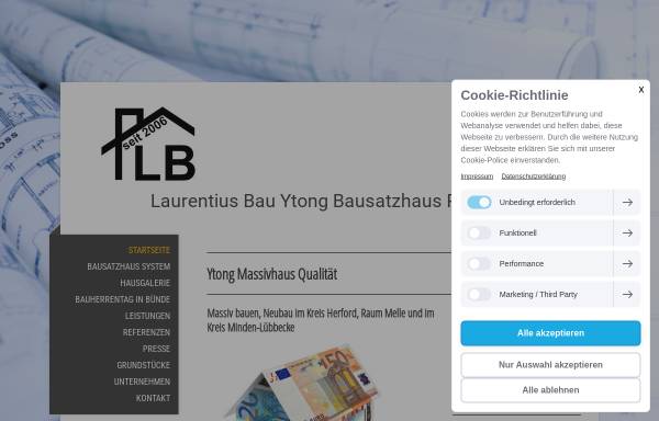 Vorschau von www.laurentius-bau.de, Laurentius Bauregie GmbH