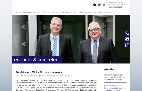 Vorschau von www.mueller-beratung.de, Johannes Müller - Wirtschaftsberatung und Finanzmanagement