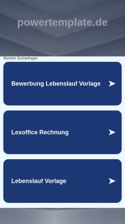 Vorschau der mobilen Webseite www.powertemplate.de, Powertemplate, Inh. Heiko Mauel