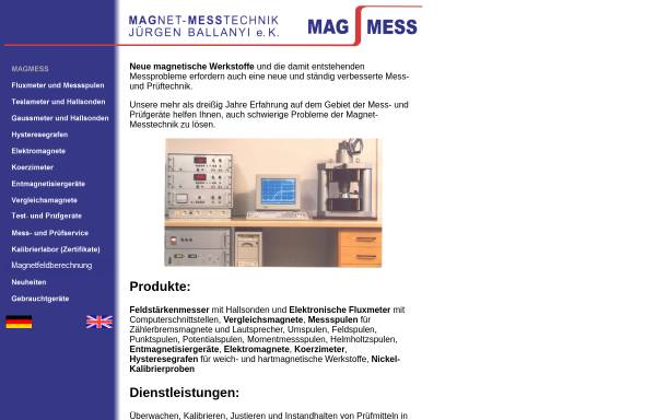 Vorschau von www.magmess-ballanyi.de, Magnet-Messtechnik Jürgen Ballanyi e.K.