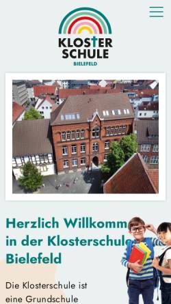 Vorschau der mobilen Webseite klosterschule-bielefeld.de, Klosterschule Bielefeld