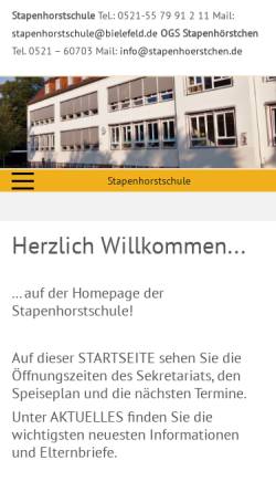 Vorschau der mobilen Webseite www.stapenhorstschule.de, Stapenhorstschule