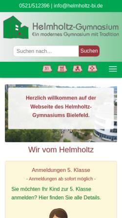 Vorschau der mobilen Webseite www.helmholtz-bi.de, Helmholtz-Gymnasium
